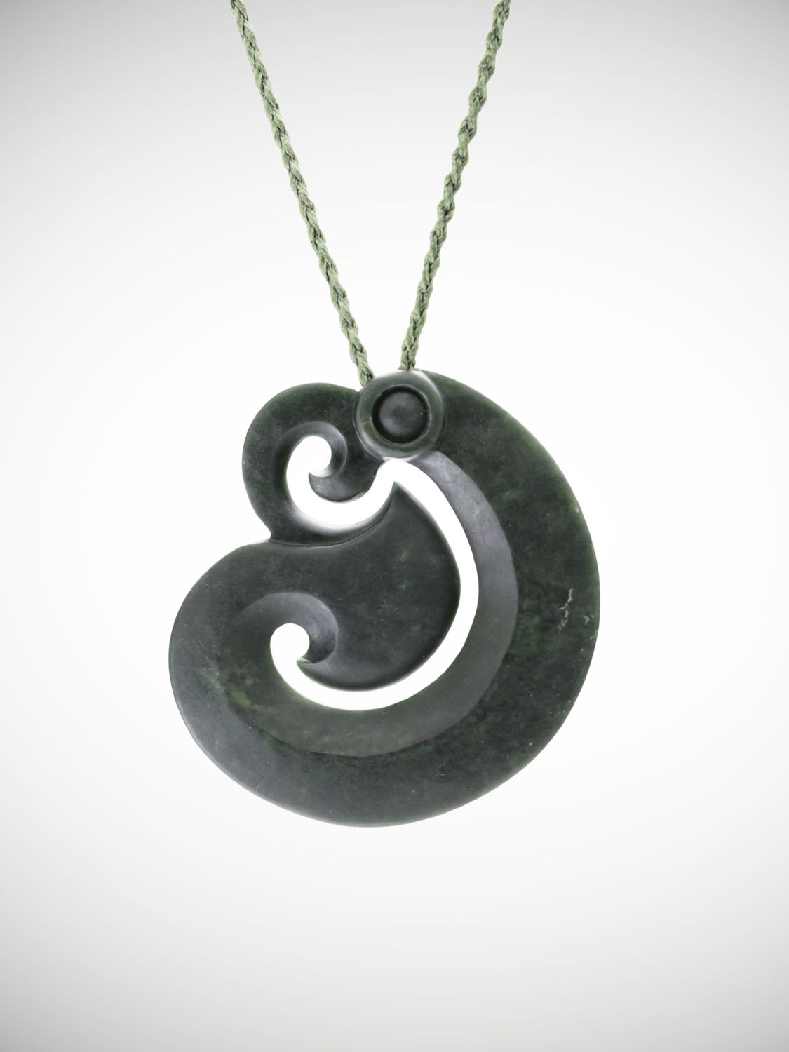 Moko Pounamu Manaia Genuine NZ Kawakawa Greenstone - Awatere