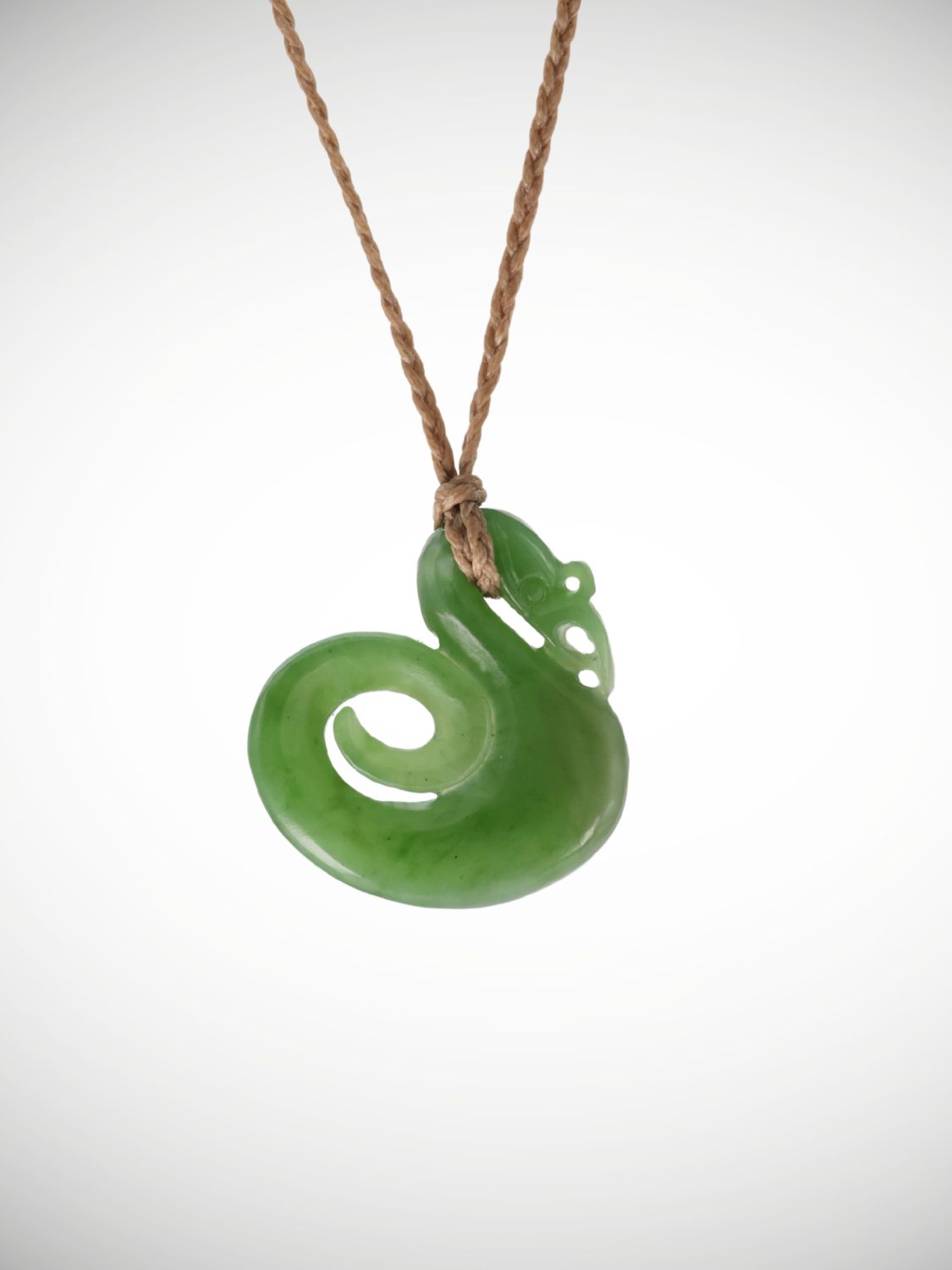 Moko Pounamu Manaia NZ Genuine Kahurangi Greenstone - Erua
