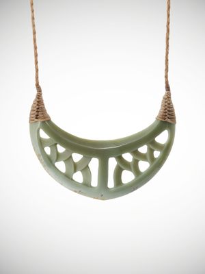 Moko Pounamu Kouma (Breastplate) Genuine NZ Inanga Greenstone - Ahuroa