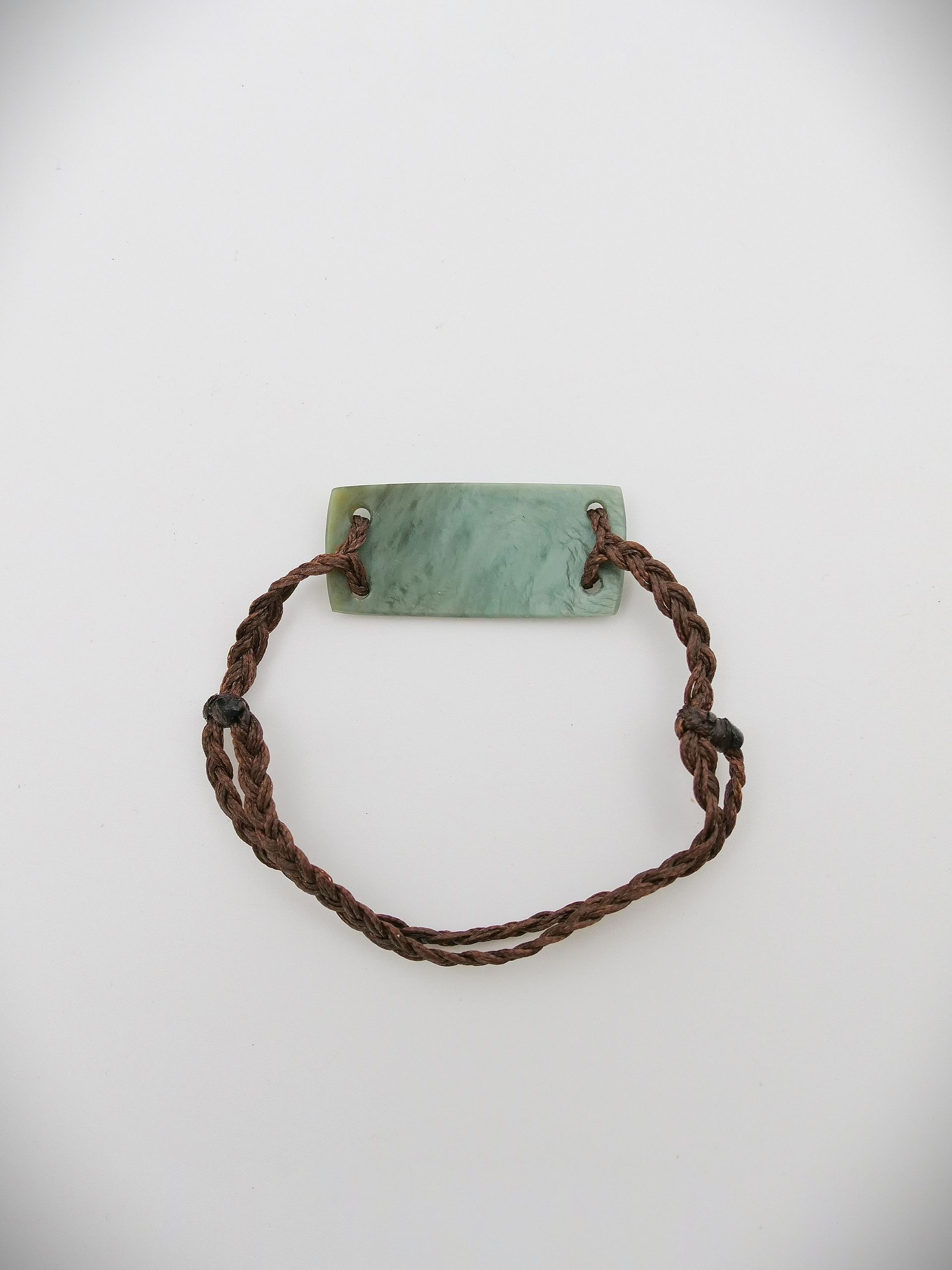 Moko Pounamu Adjustable Bracelet NZ Genuine Inanga Pīpīwharauroa Greenstone 17436