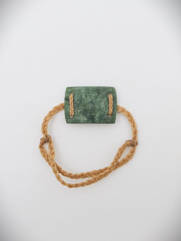 Moko Pounamu Adjustable Bracelet NZ Genuine Kawakawa Greenstone 17437