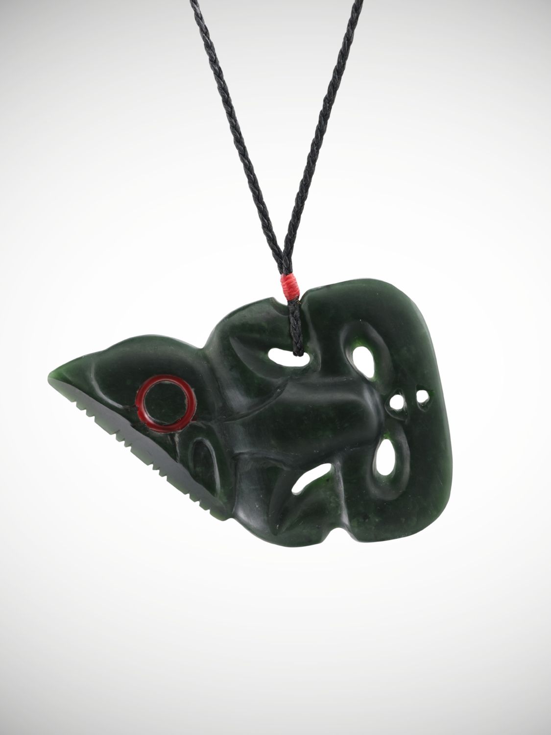 Moko Pounamu Hei Tiki Genuine NZ Kawakawa Greenstone - Aratika
