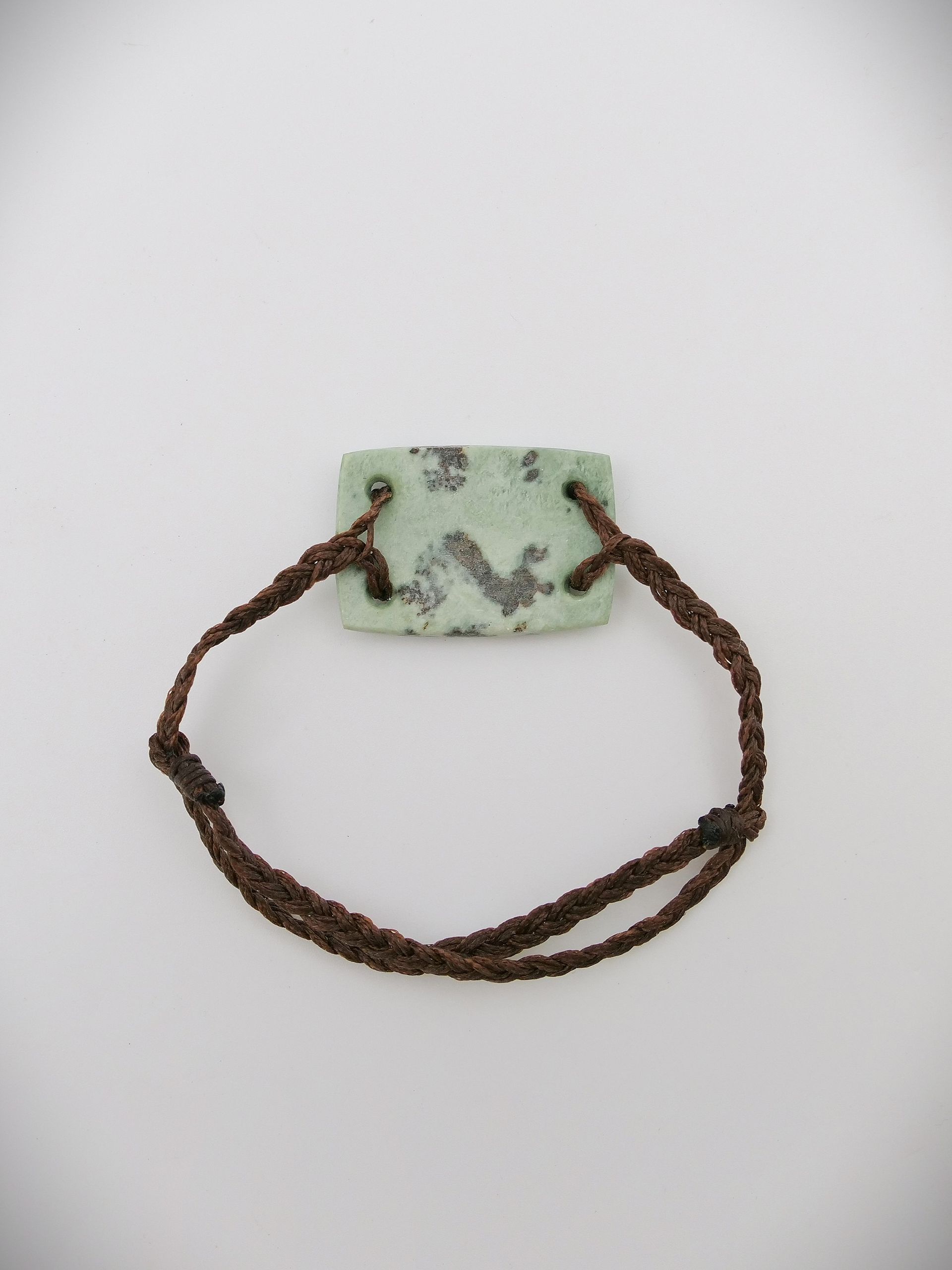 Moko Pounamu Adjustable Bracelet NZ Genuine Kokopu Greenstone 17438