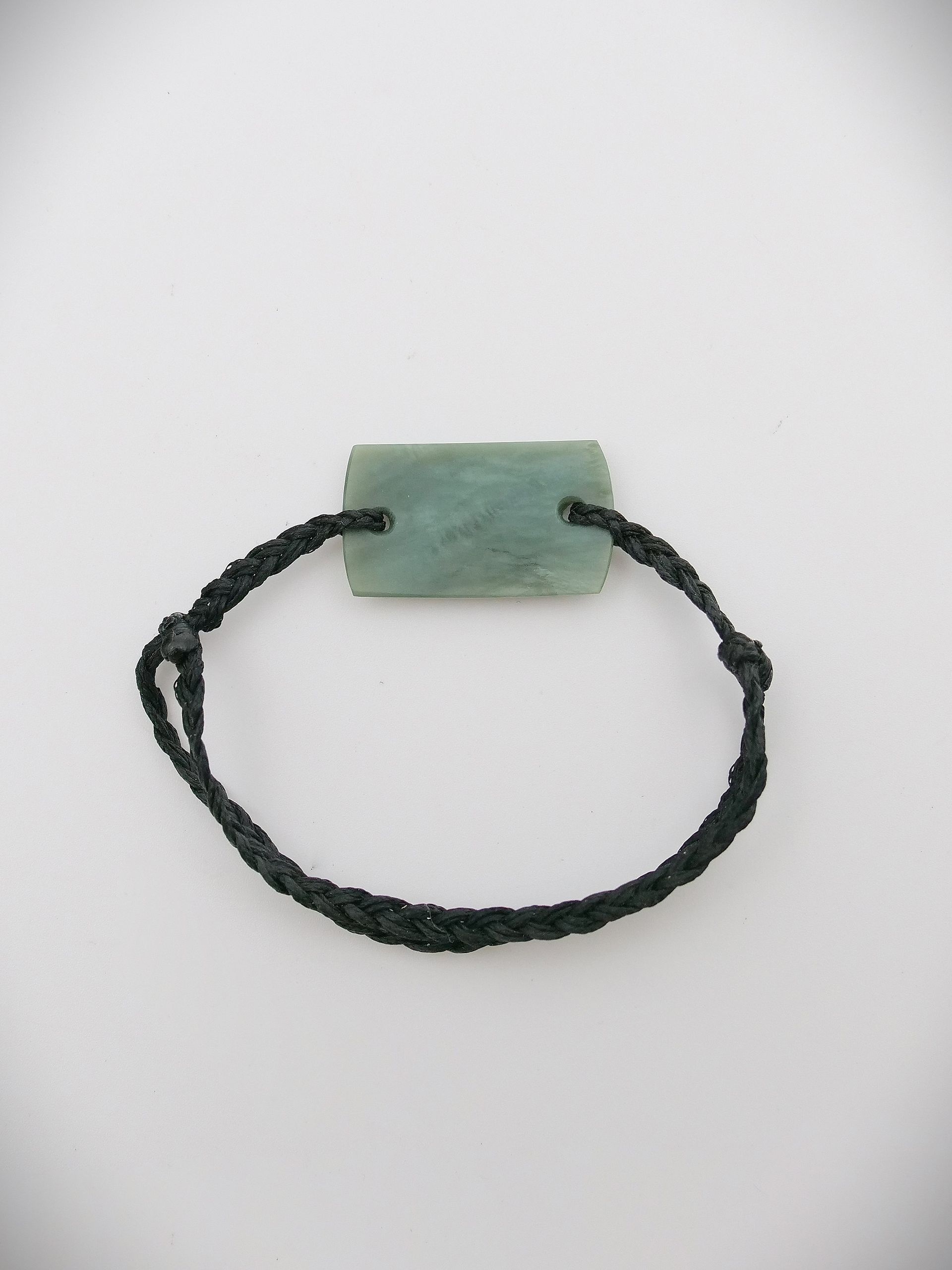 Moko Pounamu Adjustable Bracelet NZ Genuine Inanga Pīpīwharauroa Greenstone 17440