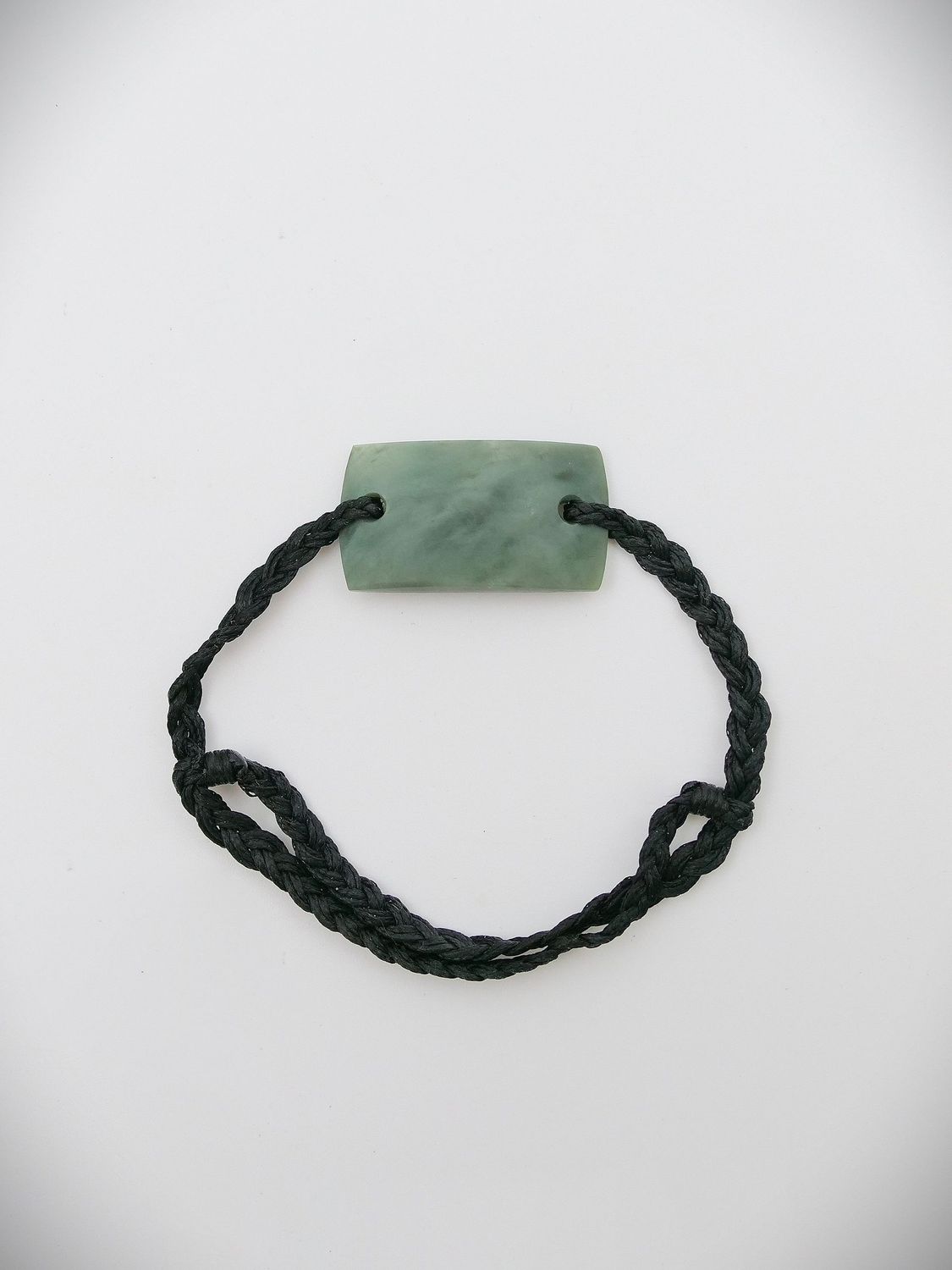 Moko Pounamu Adjustable Bracelet NZ Genuine Inanga Greenstone 17443