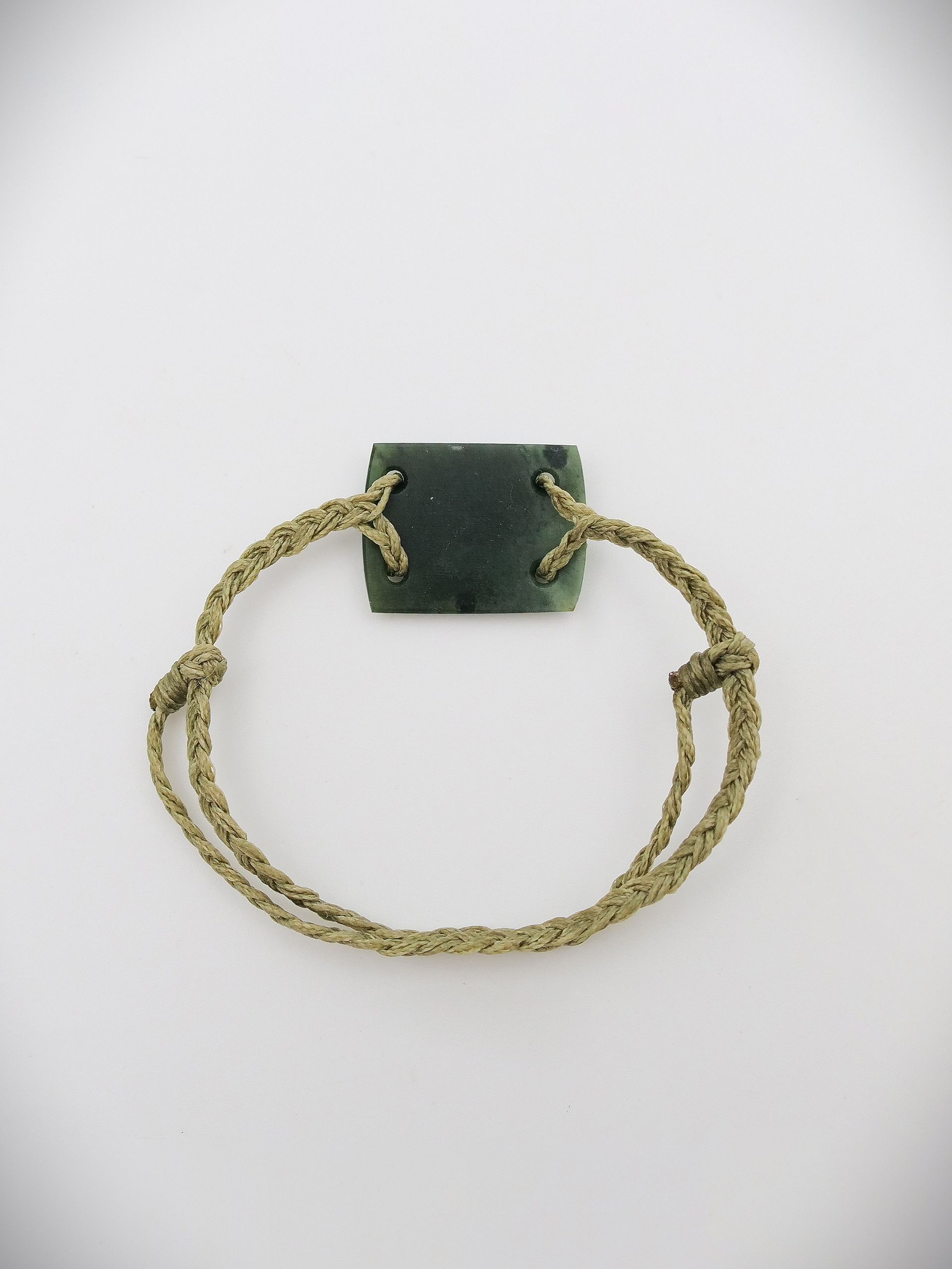 Moko Pounamu Adjustable Bracelet NZ Genuine Kawakawa Greenstone 17445