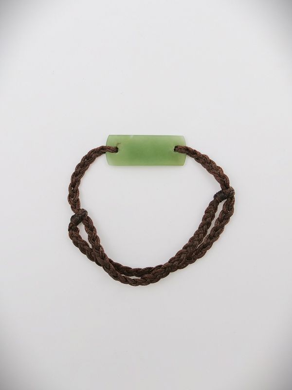 Moko Pounamu Adjustable Bracelet NZ Genuine Kahurangi Greenstone 17449