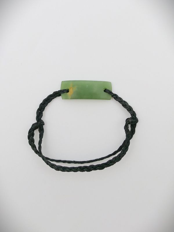 Moko Pounamu Adjustable Bracelet NZ Genuine Kahurangi Flower Greenstone 17450