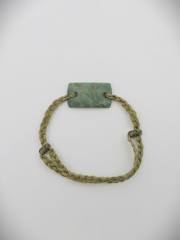 Moko Pounamu Adjustable Bracelet NZ Genuine Auhunga Greenstone 17451