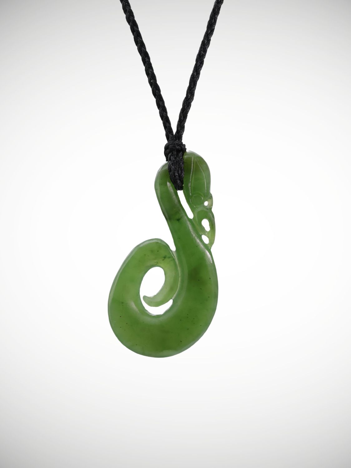 Moko Pounamu Manaia Genuine NZ Kahurangi Greenstone - Hiwinui