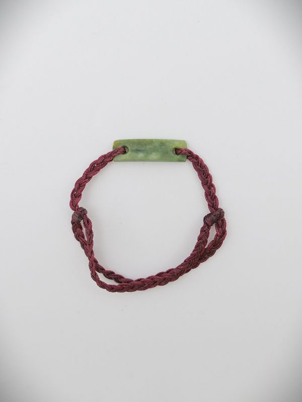 Moko Pounamu Adjustable Bracelet NZ Genuine Auhunga Greenstone 17465