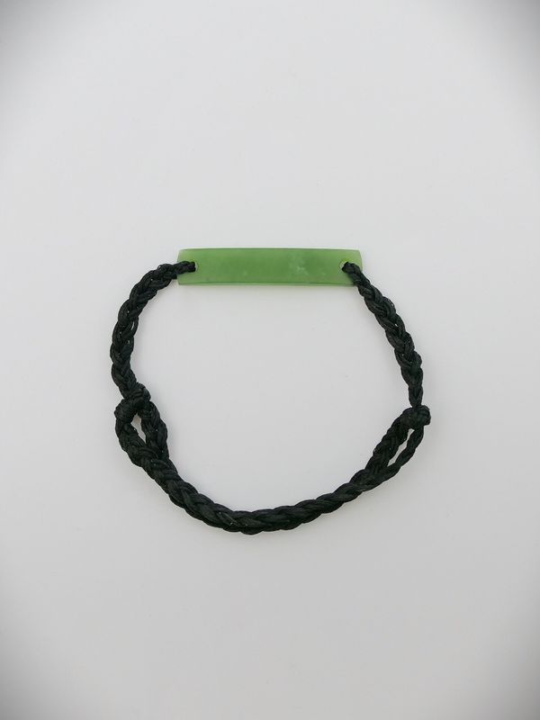 Moko Pounamu Adjustable Bracelet NZ Genuine Kahurangi Greenstone 17461