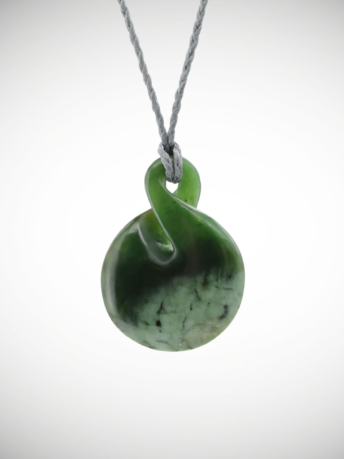 Moko Pounamu Pikorua (Twist) Genuine NZ Kawakawa Flower Greenstone - Mangakino