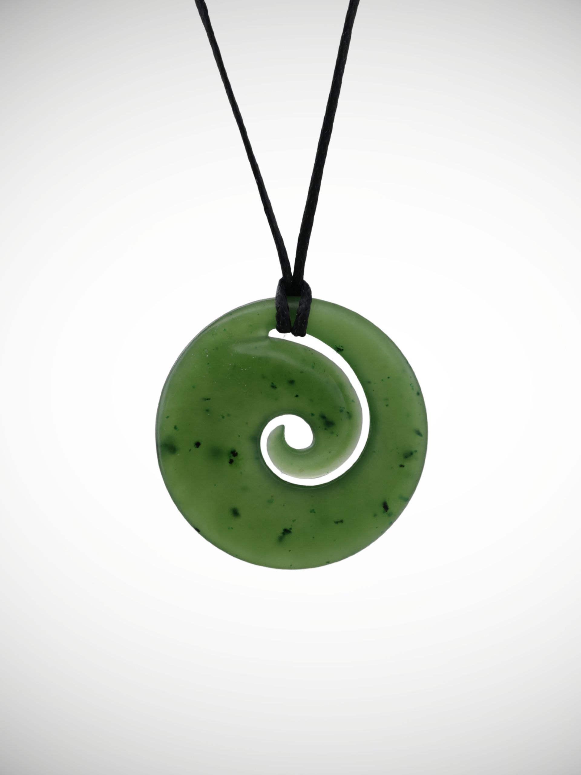 Moko Pounamu Koru Genuine NZ Kahurangi Greenstone - Hurimoana