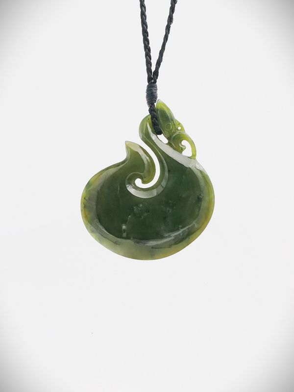 Moko Pounamu Manaia NZ Genuine Kawakawa Greenstone - Tuai