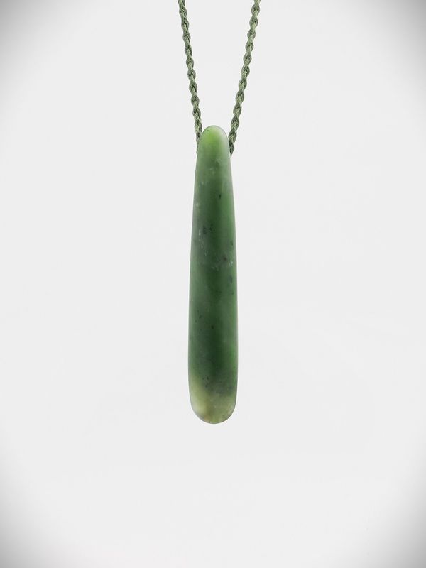 Moko Pounamu Roimata (Teardrop) NZ Genuine Kawakawa Greenstone - Pakirikiri