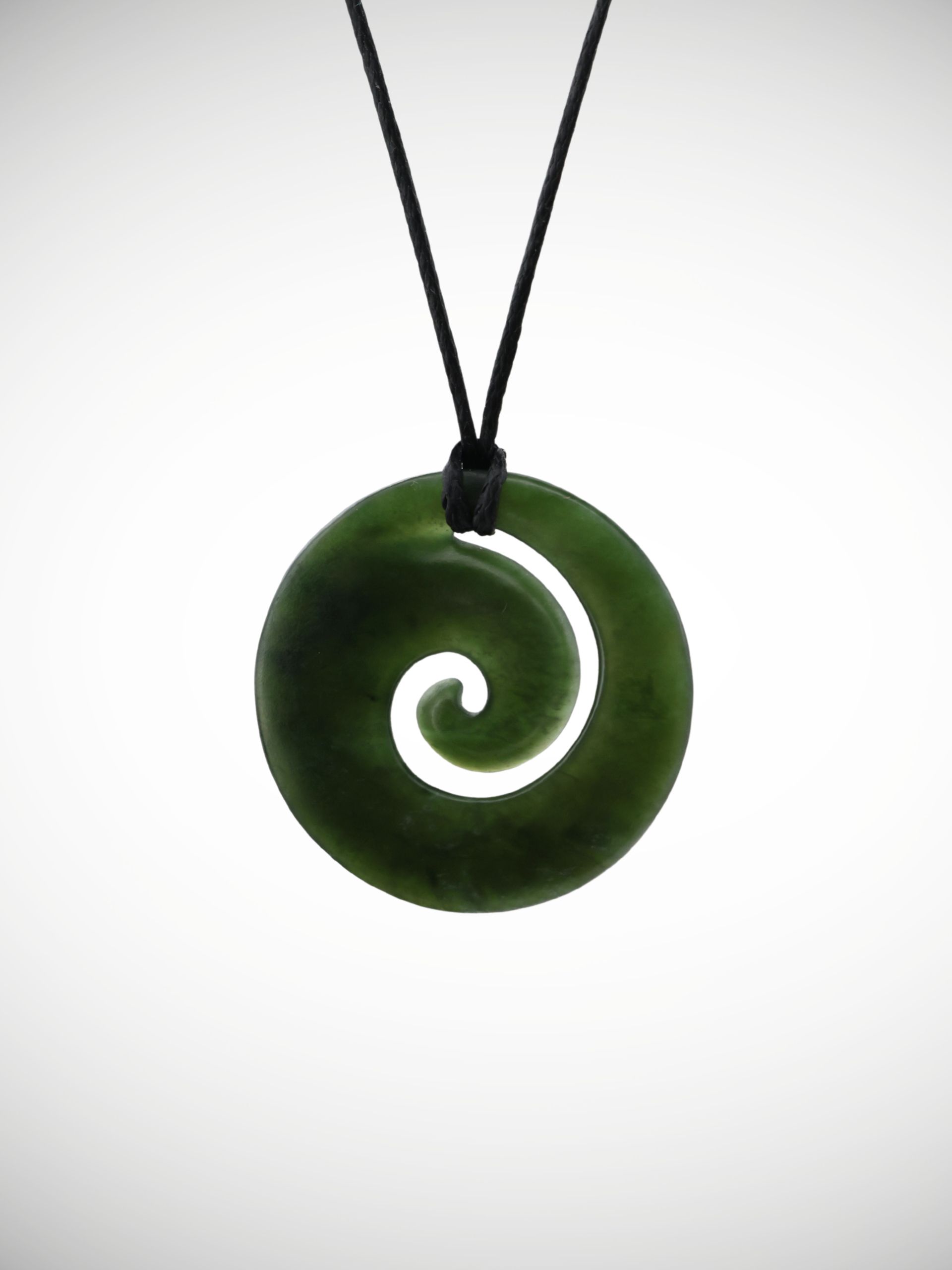 Moko Pounamu Koru Genuine NZ Kawakawa Greenstone - Ihumatao