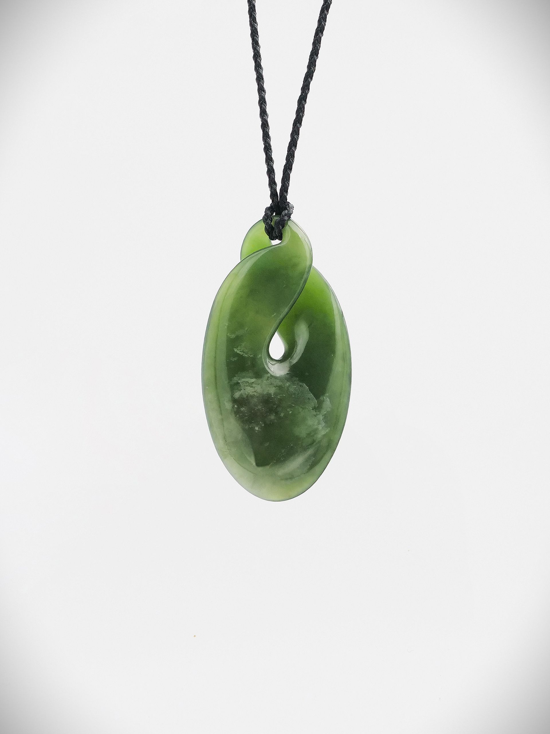 Moko Pounamu Pikorua (Twist) NZ Genuine Kahurangi Flower Greenstone - Kaiawha