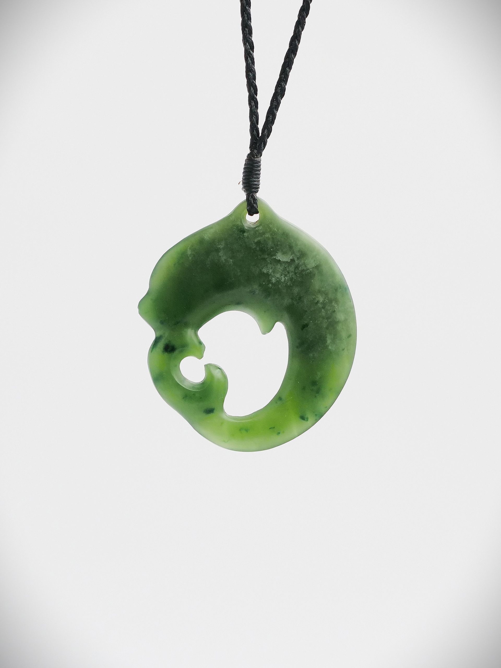 Moko Pounamu Koropepe NZ Genuine Kahotea Greenstone -  Potae