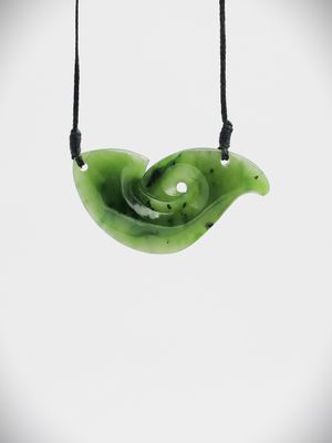 Moko Pounamu Kouma (Breastplate) NZ Genuine Kahurangi Greenstone - Mangahauini