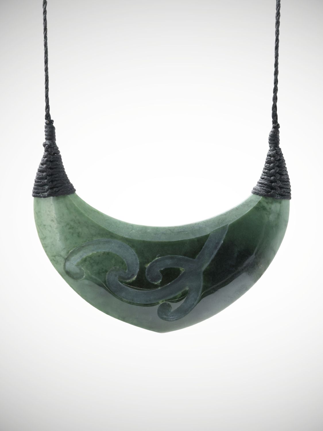 Moko Pounamu Kouma (Breastplate) NZ Genuine Kawakawa Flower Greenstone - Epiha