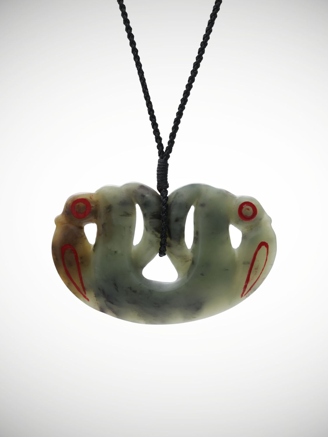 Moko Pounamu Pekapeka NZ Genuine Inanga Greenstone - Kaikarae