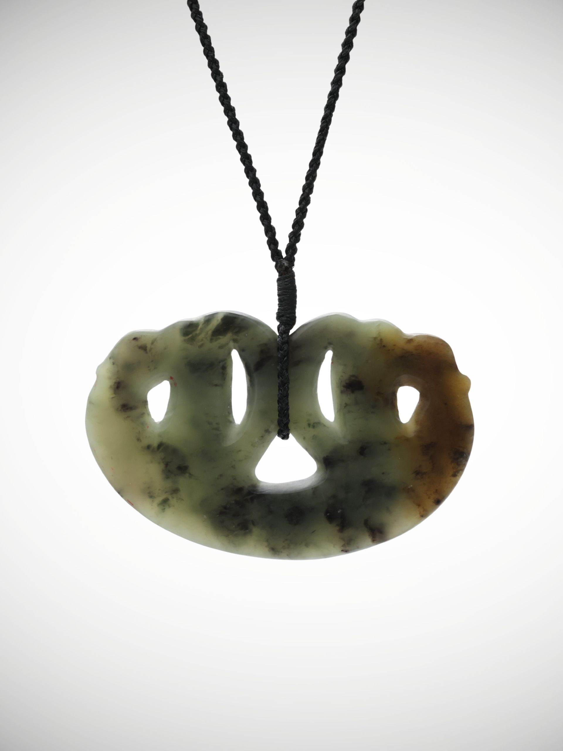 Moko Pounamu Pekapeka Genuine NZ Inanga Greenstone - Kaikarae