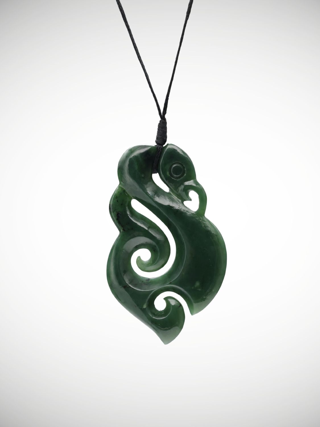 Moko Pounamu Manaia Genuine NZ Kawakawa Greenstone - Awarere