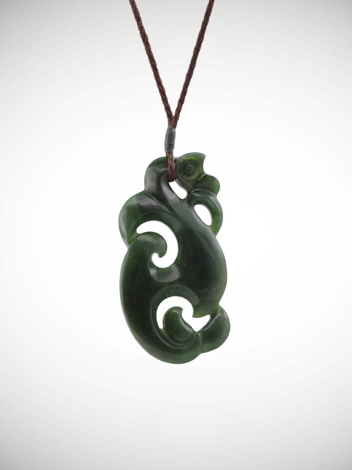 Moko Pounamu Manaia Genuine NZ Kawakawa Greenstone - Eketahuna