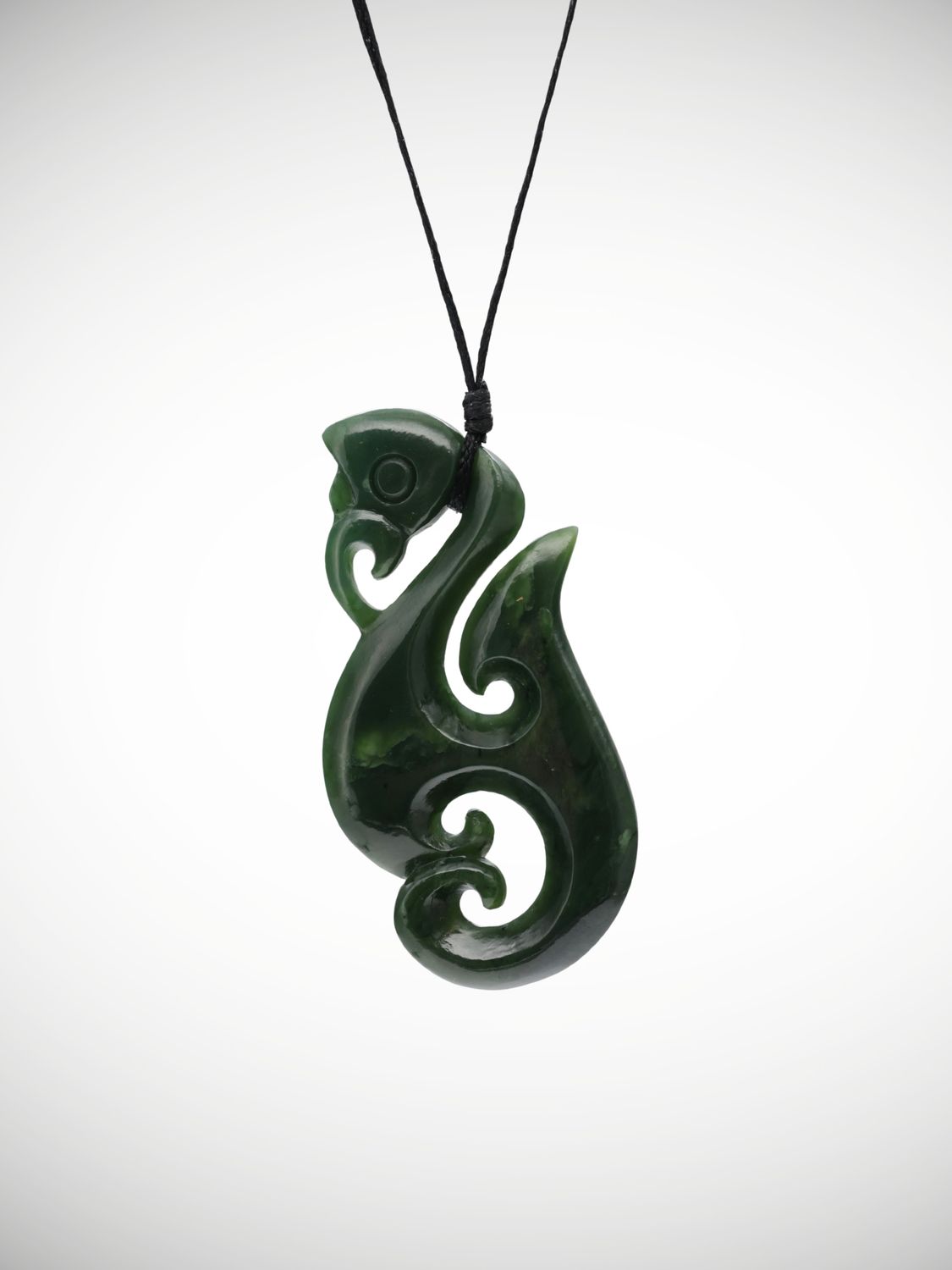Moko Pounamu Manaia Genuine NZ Kawakawa Greenstone - Epiha