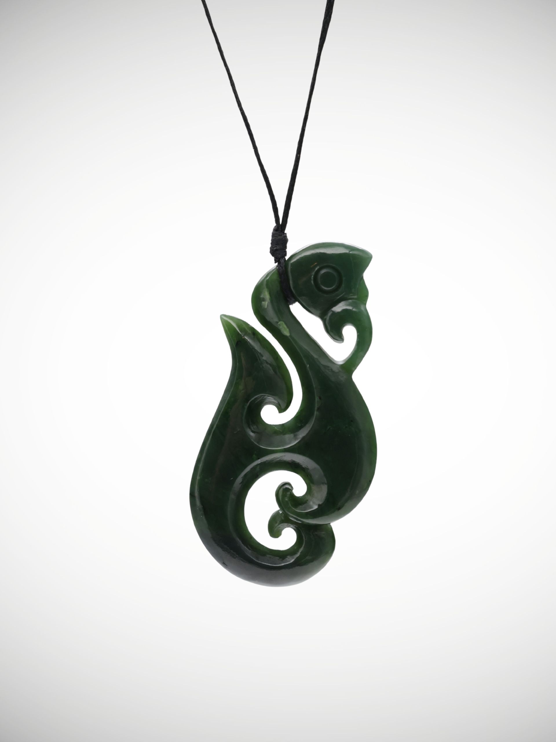 Moko Pounamu Manaia Genuine NZ Kawakawa Greenstone - Epiha