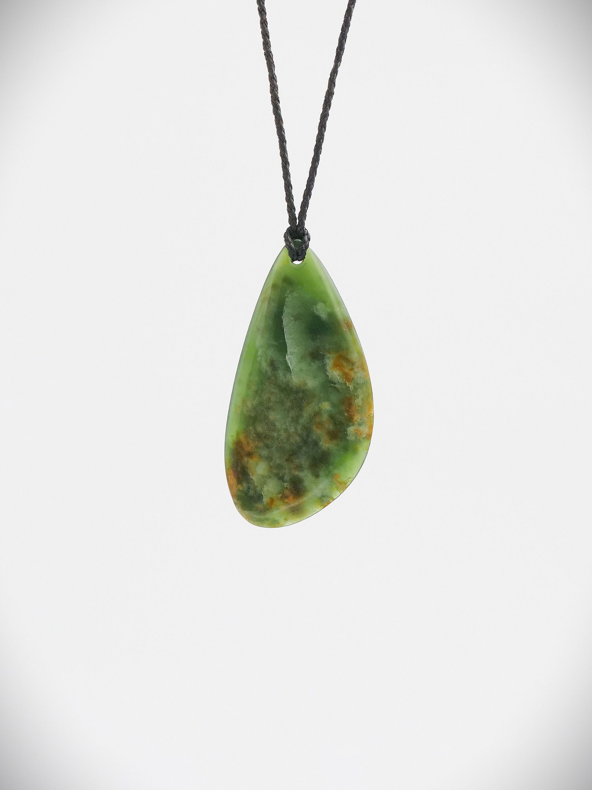 Moko Pounamu Roimata (Teardrop) NZ Genuine Marsden Flower Greenstone - Waipiro