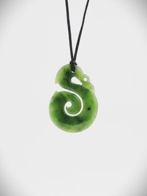 Moko Pounamu Manaia NZ Genuine Kahurangi Greenstone - Rangiora Moko Pounamu Manaia NZ Genuine Kahurangi Greenstone - Rangiora