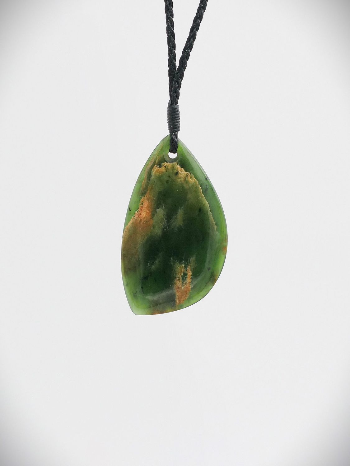 Moko Pounamu Roimata (Teardrop) NZ Genuine Marsden Flower Greenstone - Iritekura