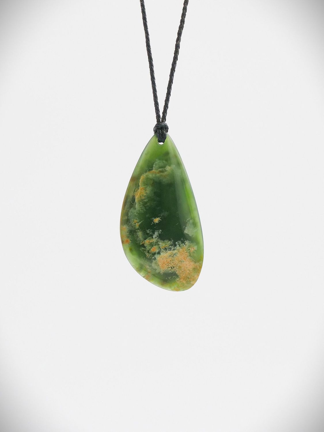 Moko Pounamu Roimata (Teardrop) NZ Genuine Marsden Flower Greenstone - Waipiro