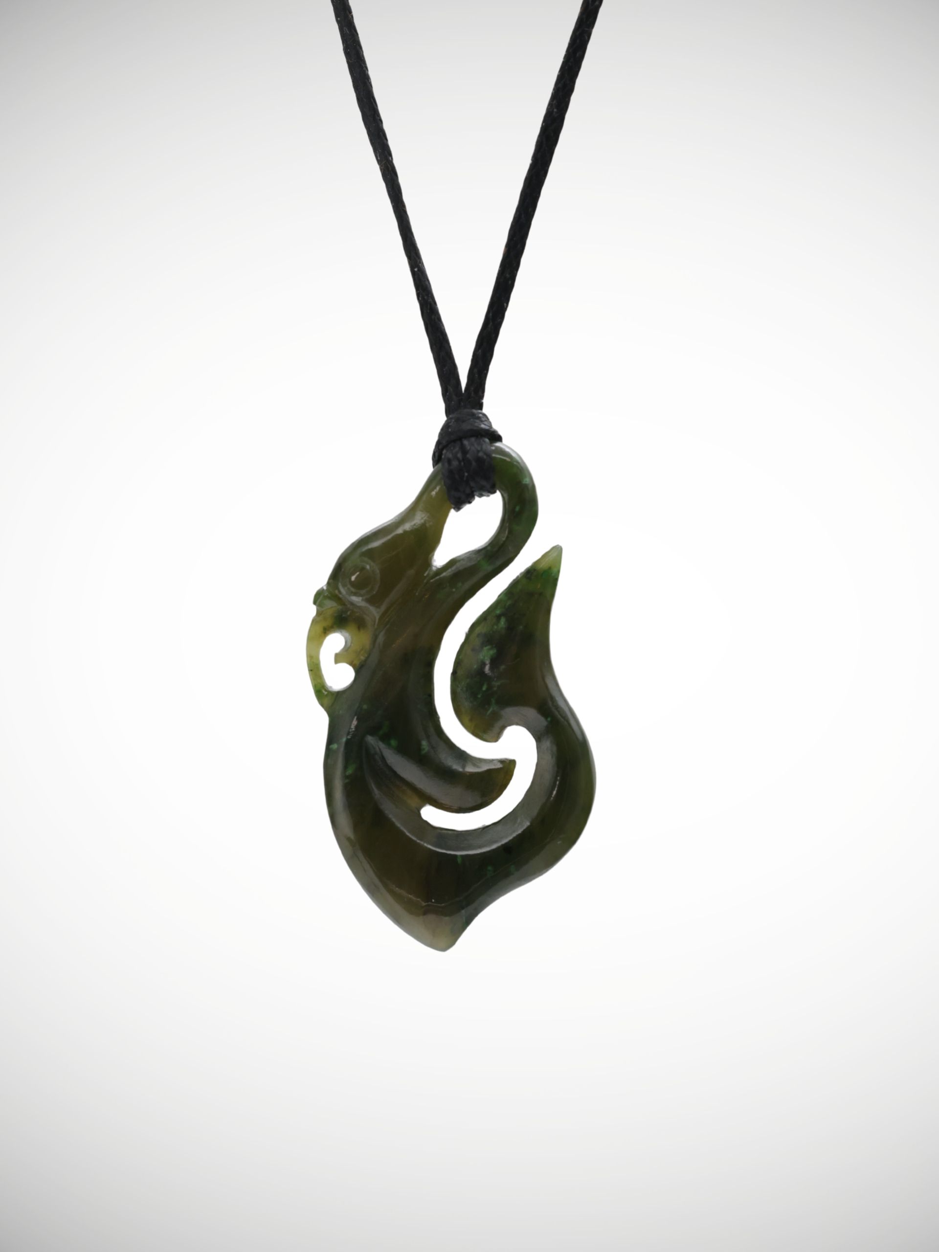 Moko Pounamu Manaia Genuine NZ Kawakawa Greenstone - Kaimiro