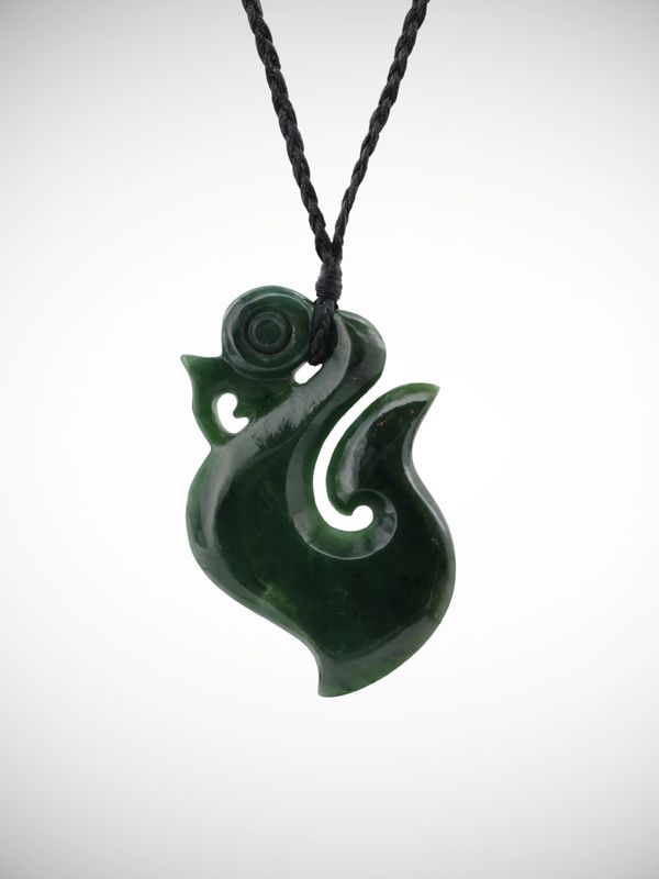 Moko Pounamu Manaia Genuine NZ Kawakawa Greenstone - Makakahikatoa