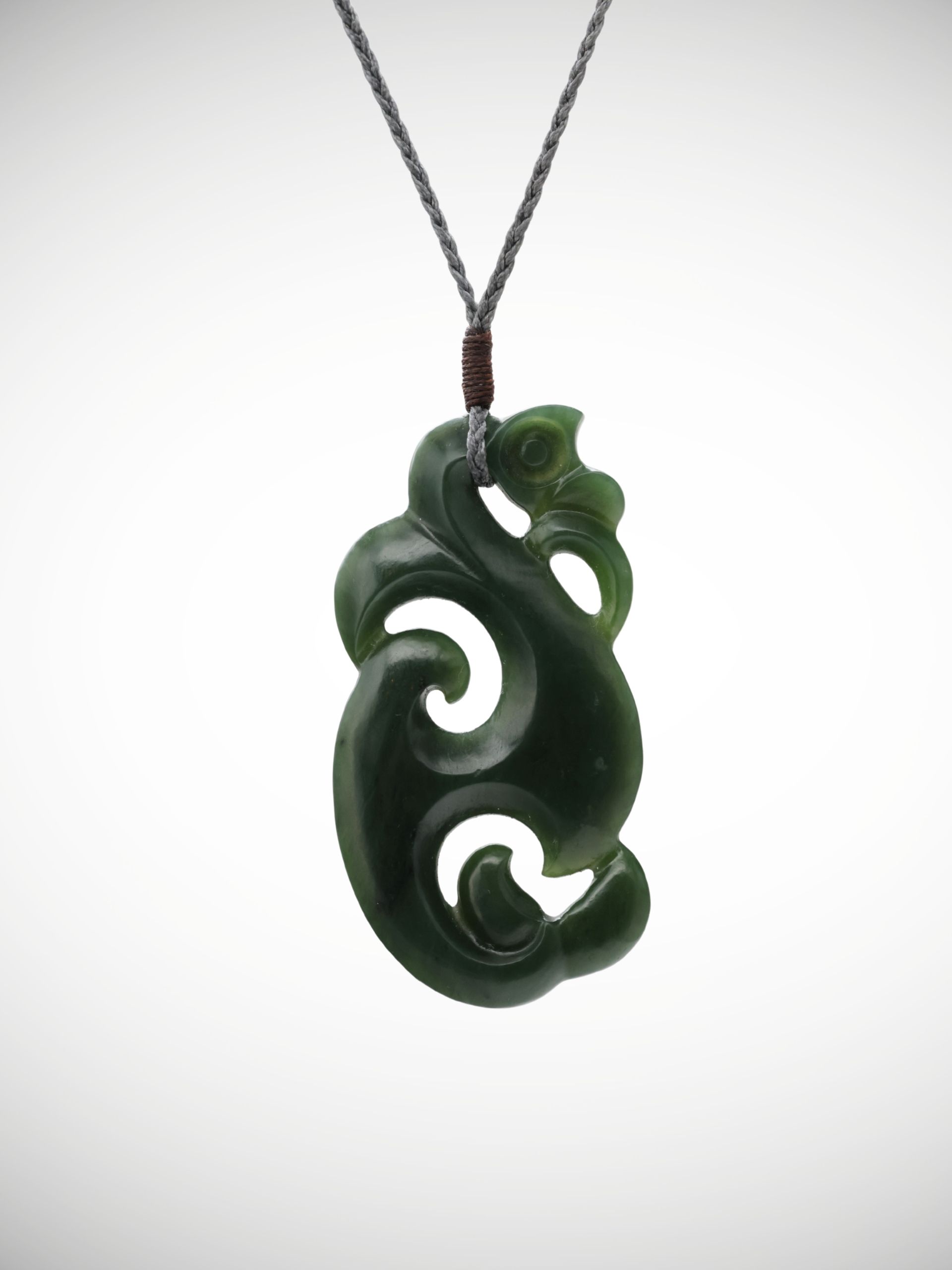 Moko Pounamu Manaia Genuine NZ Kawakawa Greenstone - Makaranui