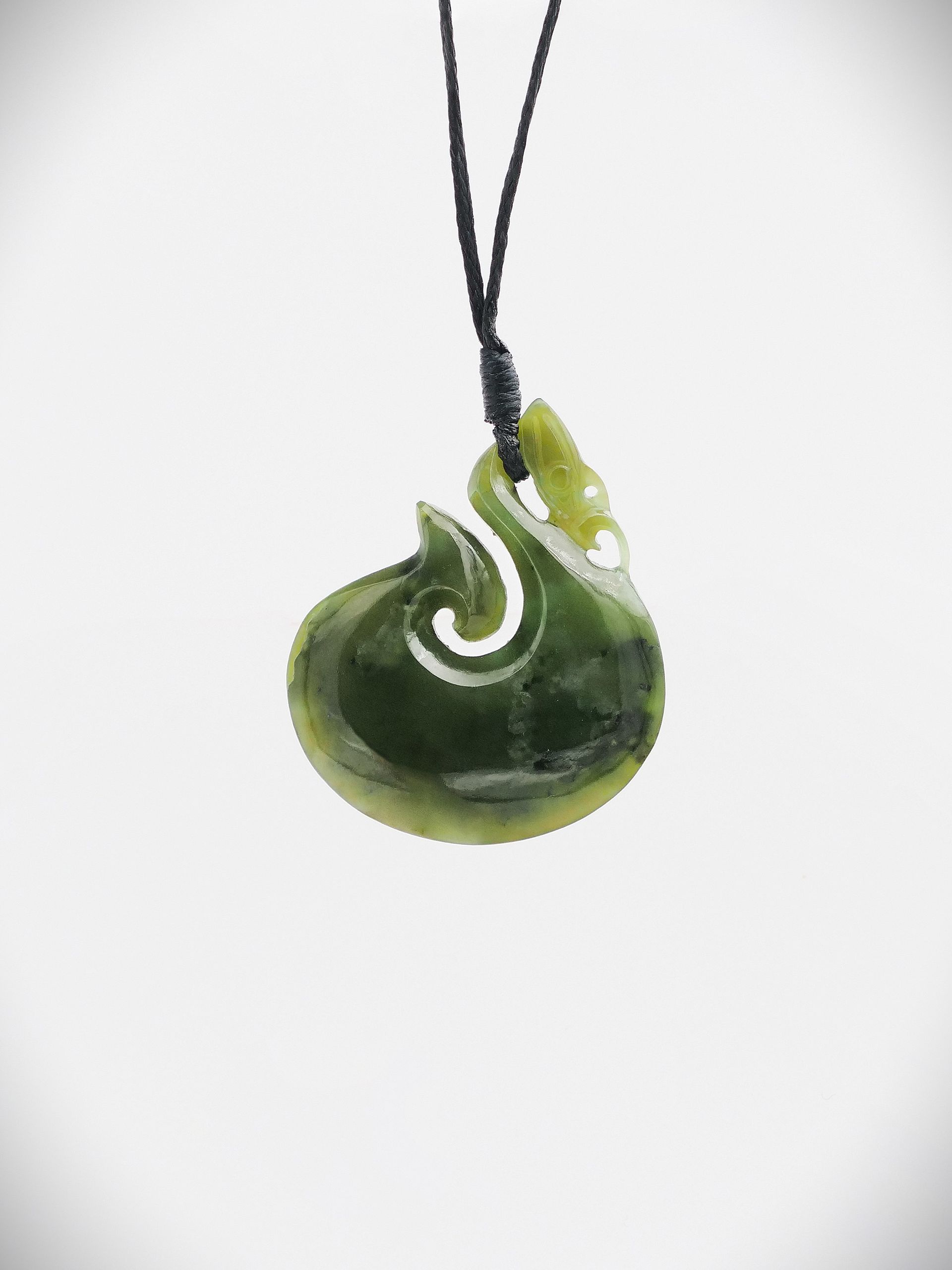 Moko Pounamu Manaia NZ Genuine Kawakawa Greenstone - Awanui