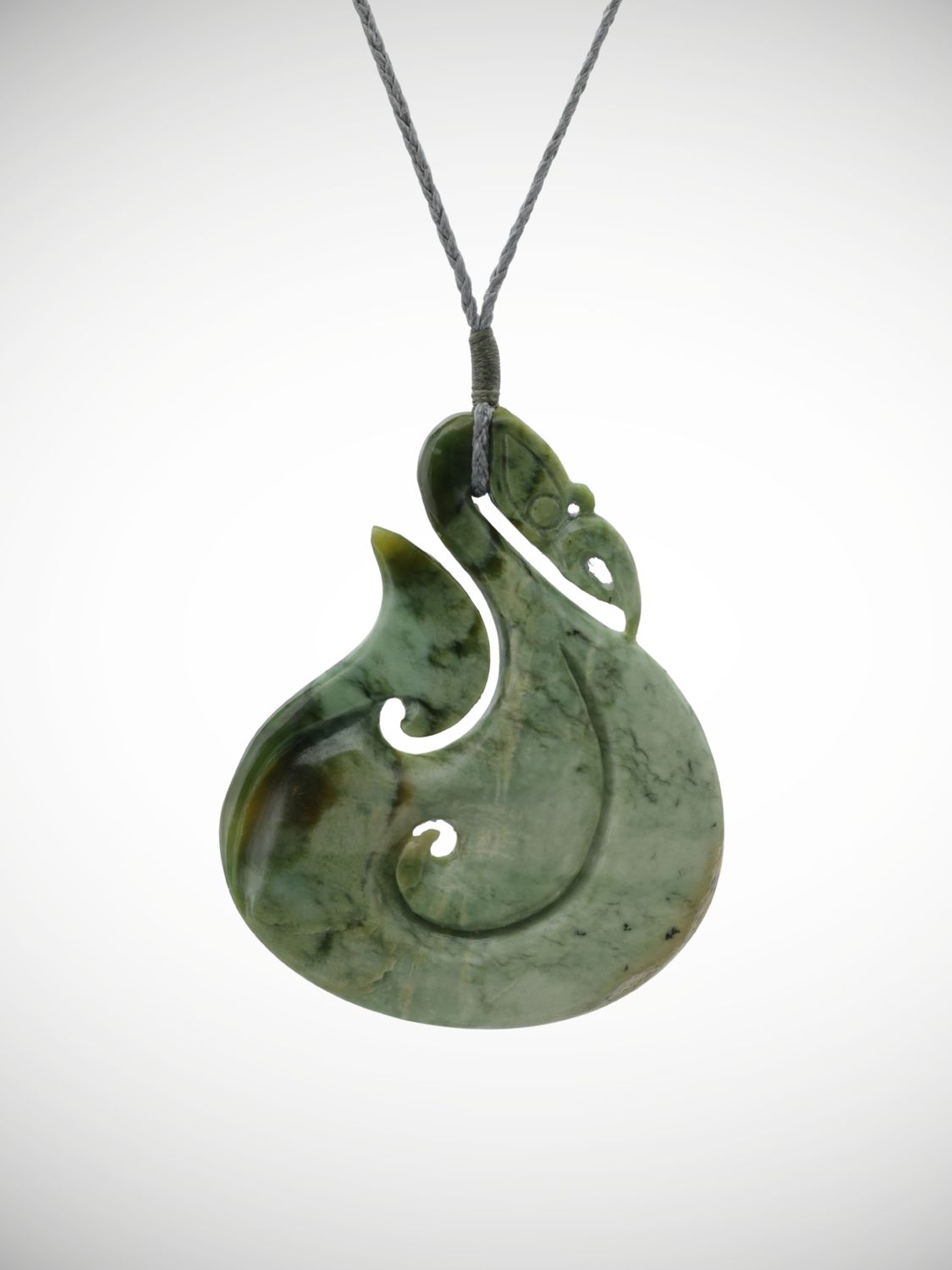 Moko Pounamu Manaia Genuine NZ Kahotea Greenstone - Makikihi