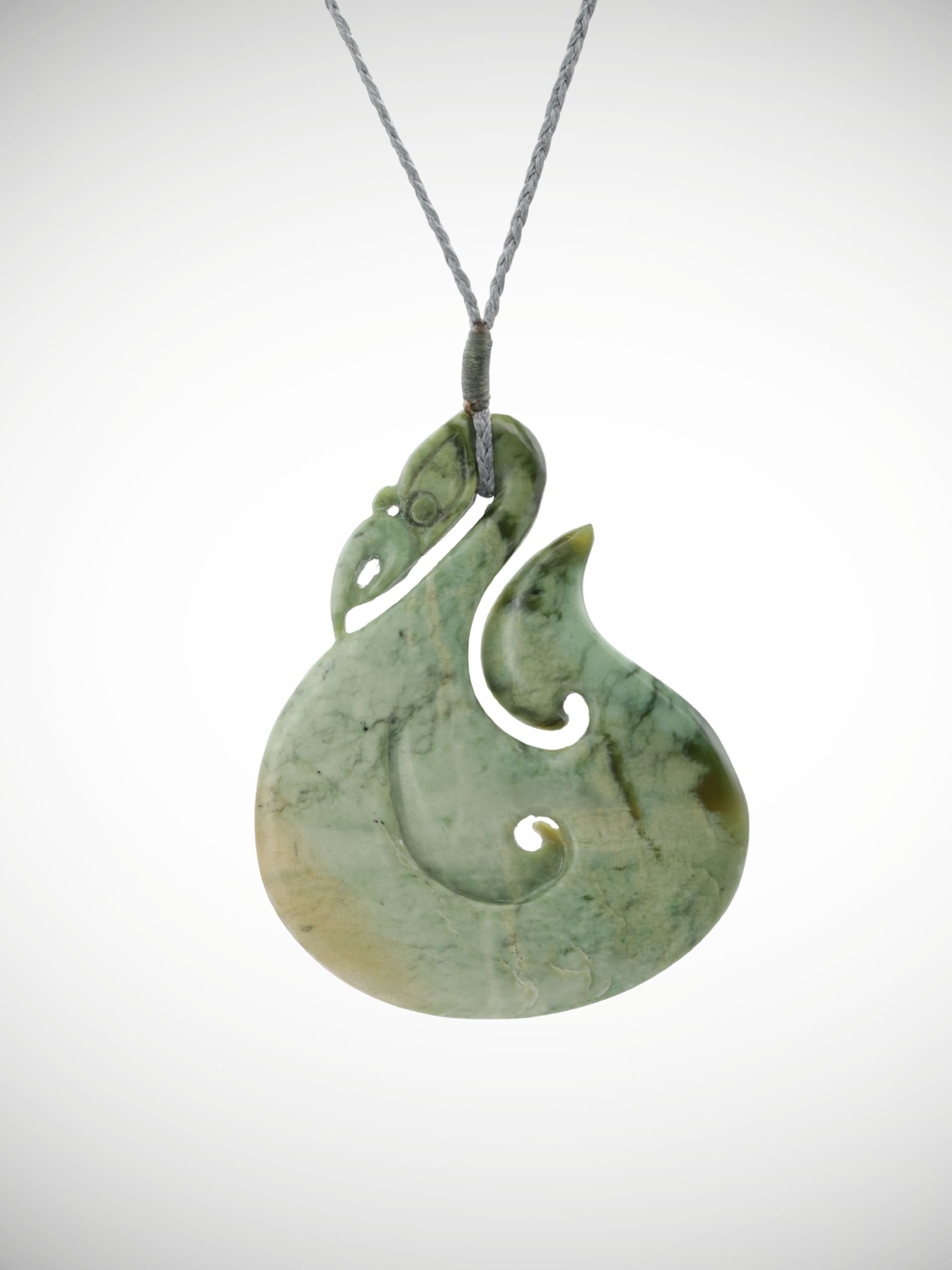 Moko Pounamu Manaia Genuine NZ Kahotea Greenstone - Makikihi