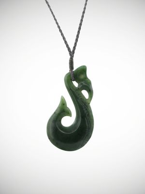 Moko Pounamu Manaia NZ Genuine Kawakawa Greenstone - Kararoa Moko Pounamu Manaia NZ Genuine Kawakawa Greenstone - Kararoa