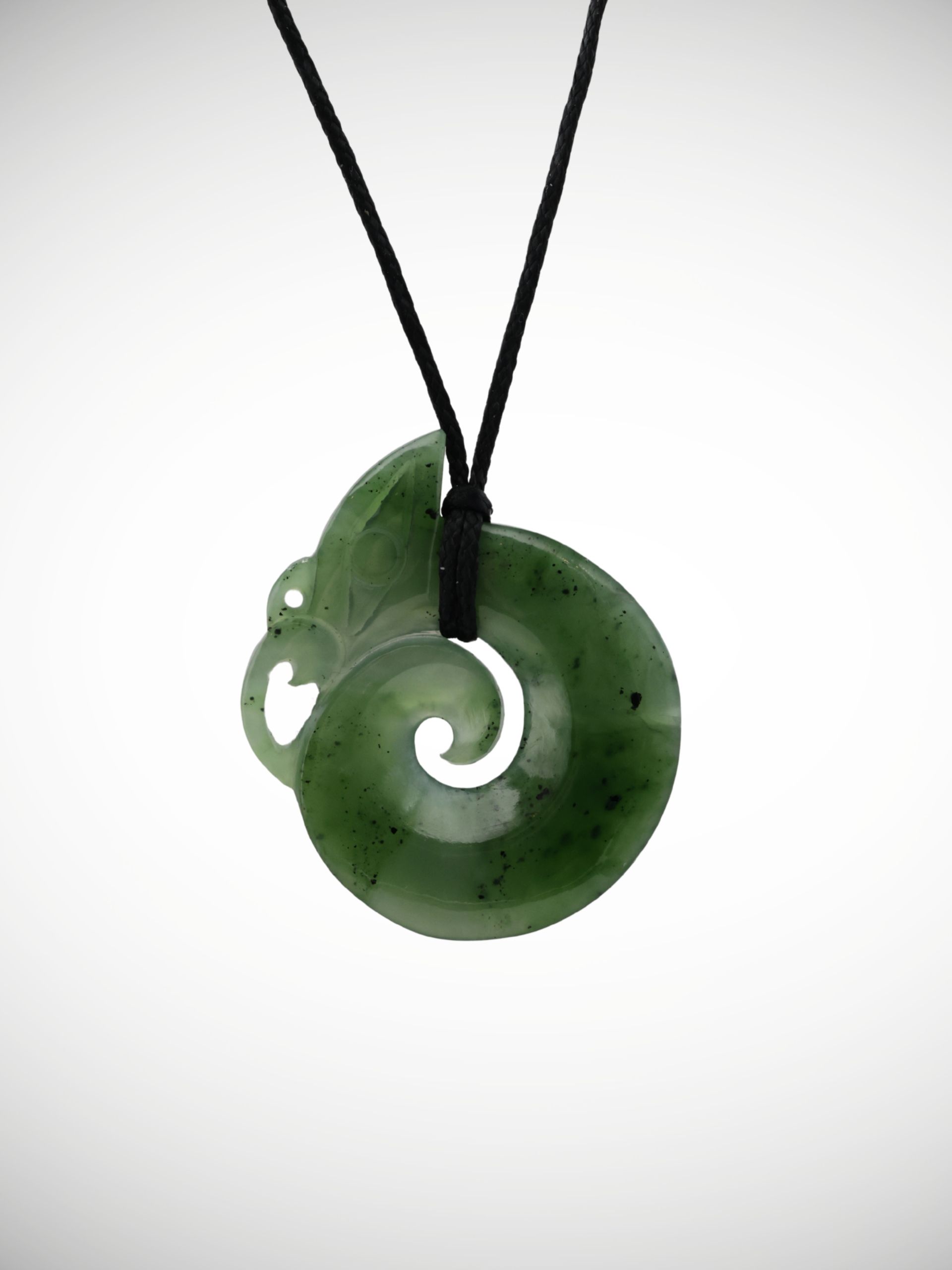 Moko Pounamu Koropepe NZ Genuine Kahurangi Greenstone - Kauroa