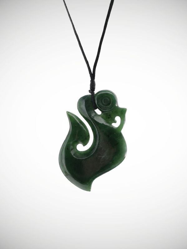 Moko Pounamu Manaia Genuine NZ Kawakawa Greenstone - Kereone