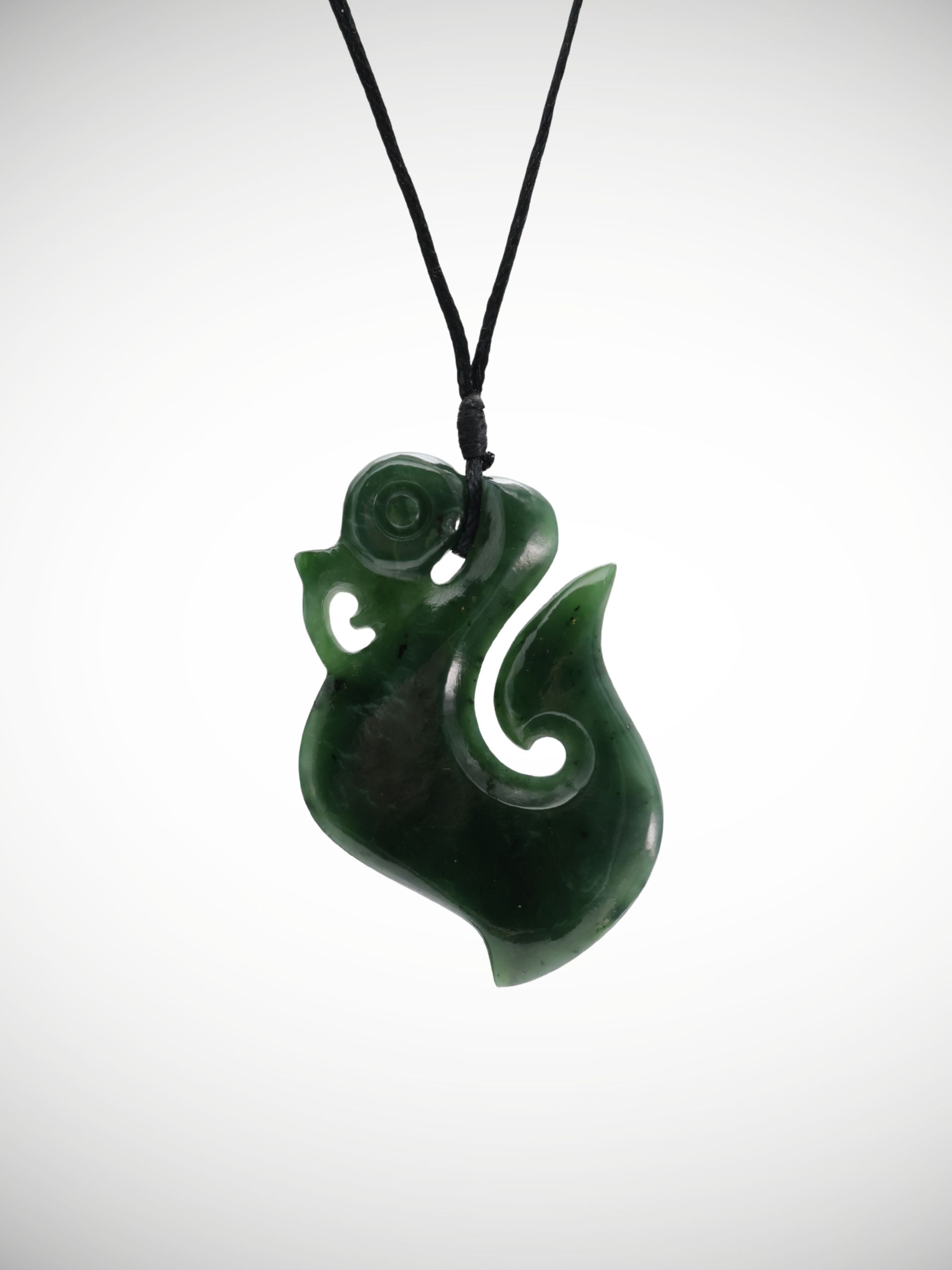 Moko Pounamu Manaia Genuine NZ Kawakawa Greenstone - Kereone