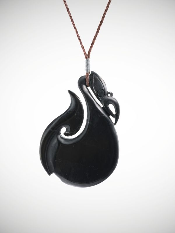 Moko Pounamu Manaia Genuine NZ Pakohe (Argillite) - Keteketerau