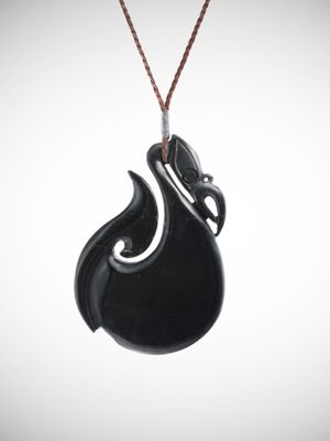 Moko Pounamu Manaia Genuine NZ Pakohe (Argillite) - Keteketerau Moko Pounamu Manaia Genuine NZ Pakohe (Argillite) - Keteketerau
