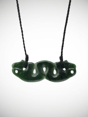 Moko Pounamu Pekapeka Genuine NZ Kawakawa Greenstone - Ketetahi