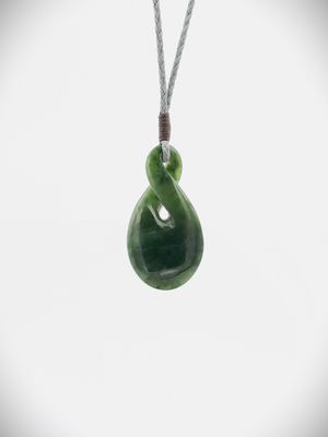 Moko Pounamu Pikorua NZ Genuine Kawakawa Greenstone - Waioeka Moko Pounamu Pikorua NZ Genuine Kawakawa Greenstone - Waioeka