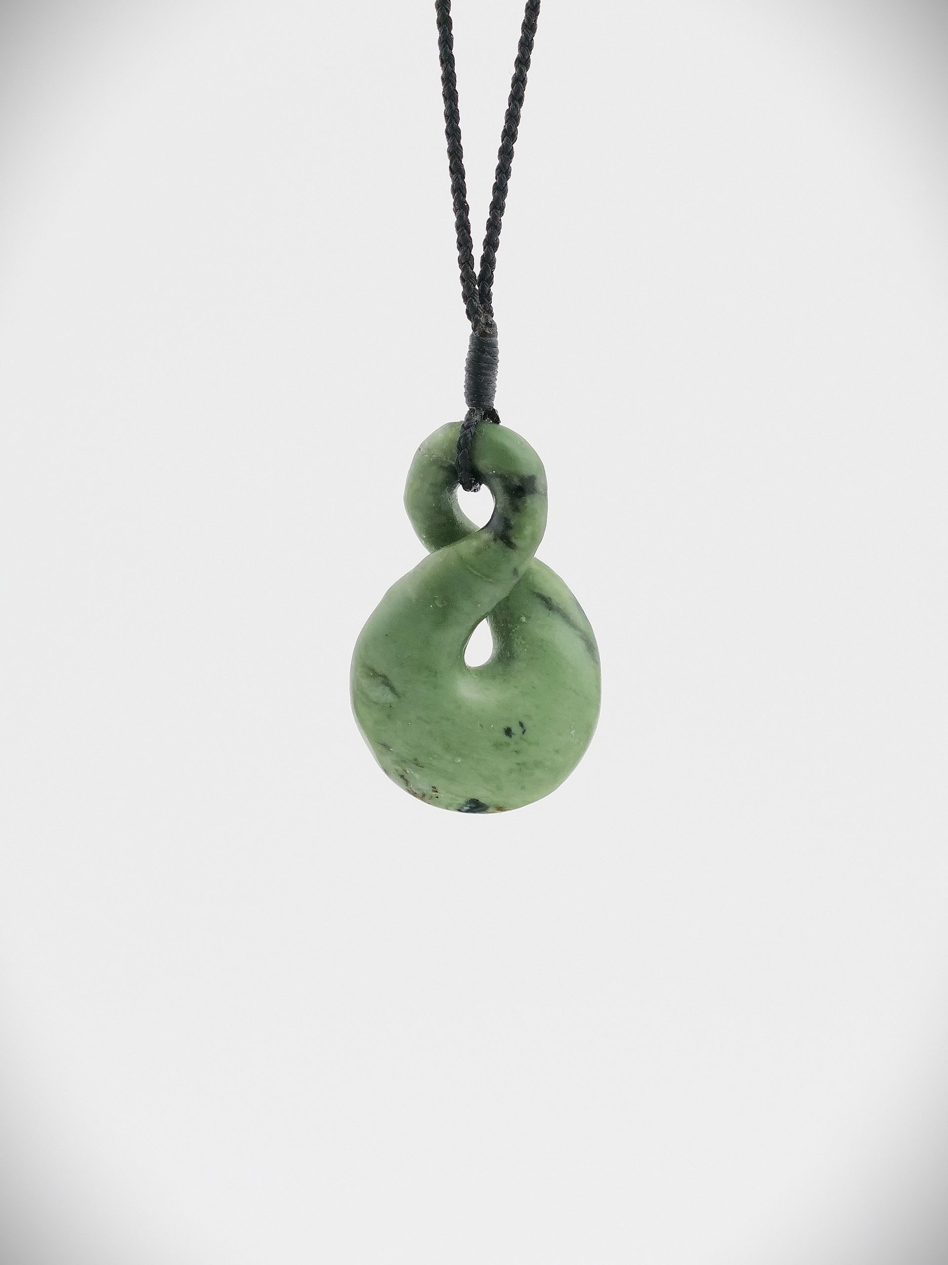 Moko Pounamu Single Pikorua (Twist) NZ Genuine Auhunga Kokopu Greenstone - Tauranga
